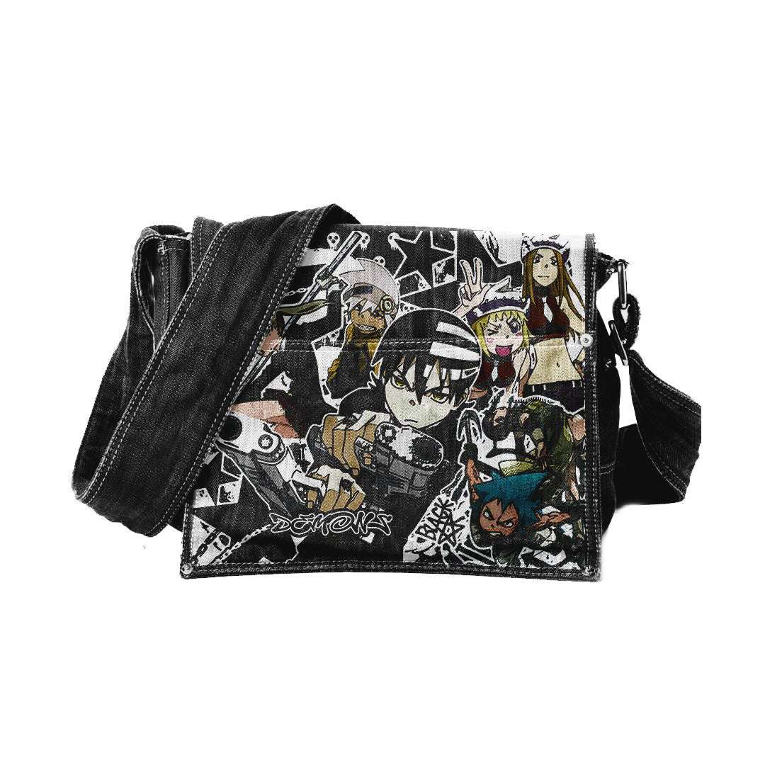 "Eater Forever" Denim Crossbody Bag