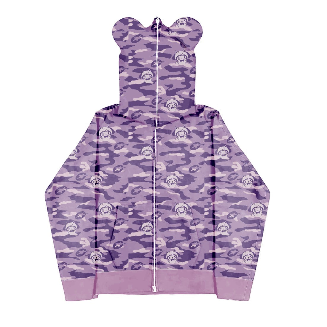 “Kitty Kitty” Camo Couples Full Zip - Up Jacket