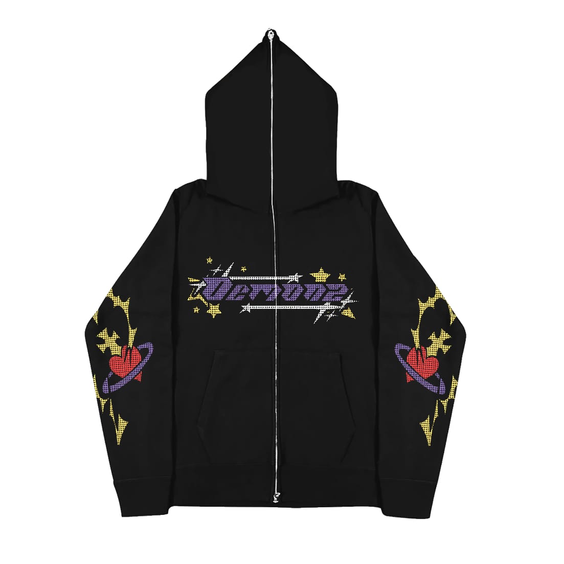 "Geng Takeover" Rhinestone Full Zip - Up Jacket