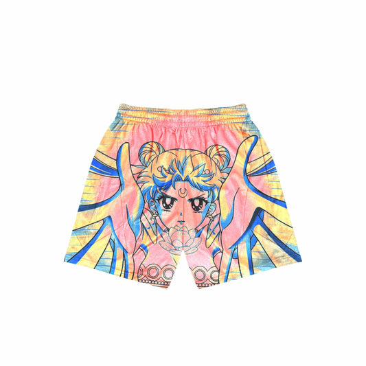 “The Rise of Moon” Mesh Shorts